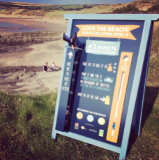 The 2 Minute Beach Clean is an amazing organisation, which engages with the community, encouraging people to spend just two minutes cleaning up litter from public places. These rubbish collection signs are just one of the many ways they are working towards a positive, rubbish free environment! Photo supplied by the 2 Minute Beach Clean Team.